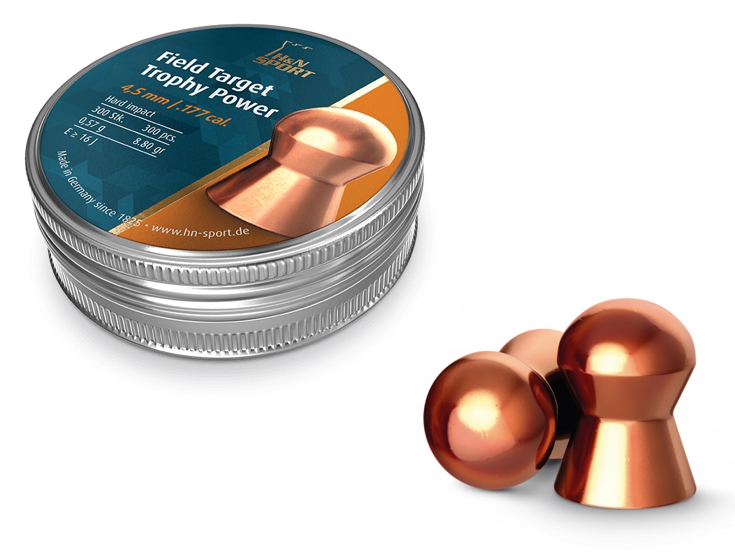 H&N Field Target Trophy Power 4.50mm Airgun Pellets tin of 300